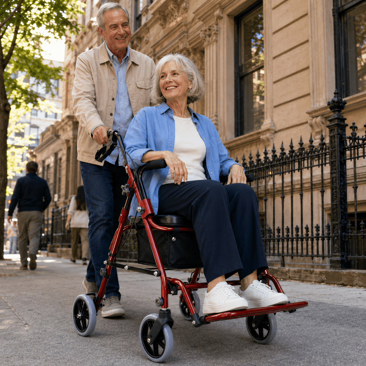 DeepTita 2-in-1 Rollator Transport Chair R5 for modern home mobility, recovery, and everyday confidence