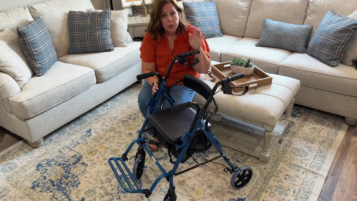 Ultimate Foldable 2-in-1Walker + Chair Combo