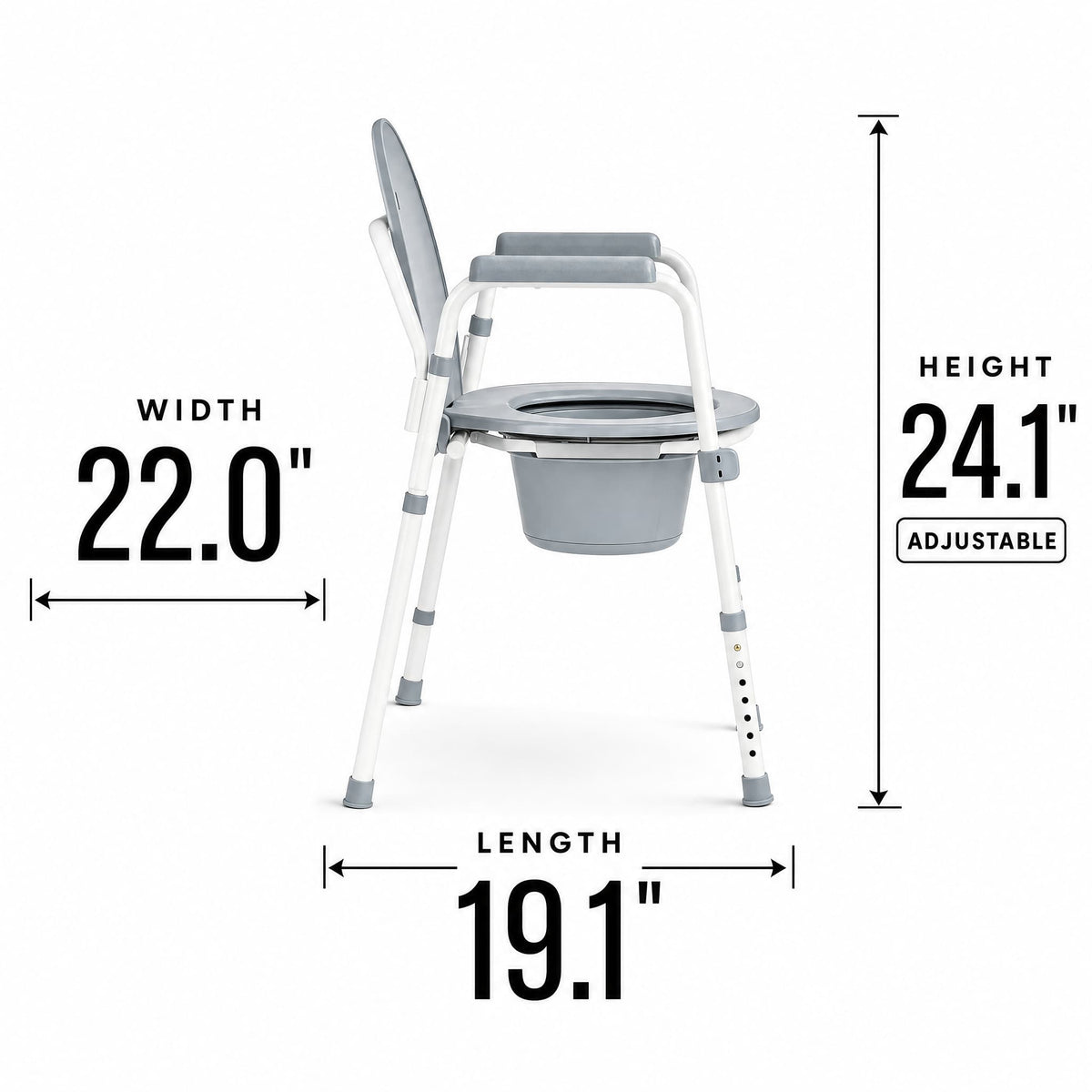 DeepTita 3-in-1 Folding Bedside Commode Chair H1 for modern home mobility, recovery, and everyday confidence