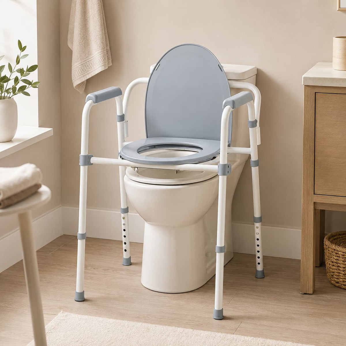 DeepTita 3-in-1 Folding Bedside Commode Chair H1 for modern home mobility, recovery, and everyday confidence