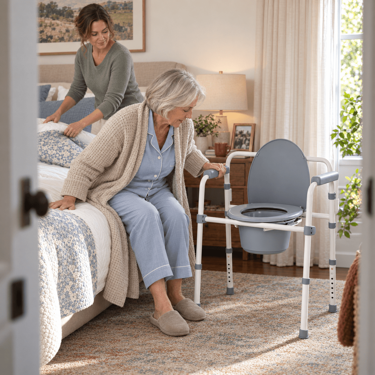 DeepTita 3-in-1 Folding Bedside Commode Chair H1 for modern home mobility, recovery, and everyday confidence