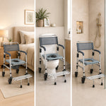 DeepTita 3-in-1 Rolling Bedside Commode Chair H3 for modern home mobility, recovery, and everyday confidence