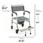 DeepTita 3-in-1 Rolling Bedside Commode Chair H3 for modern home mobility, recovery, and everyday confidence
