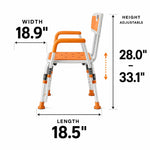 DeepTita Adjustable Shower Chair with Arms & Backrest B5 for modern home mobility, recovery, and everyday confidence