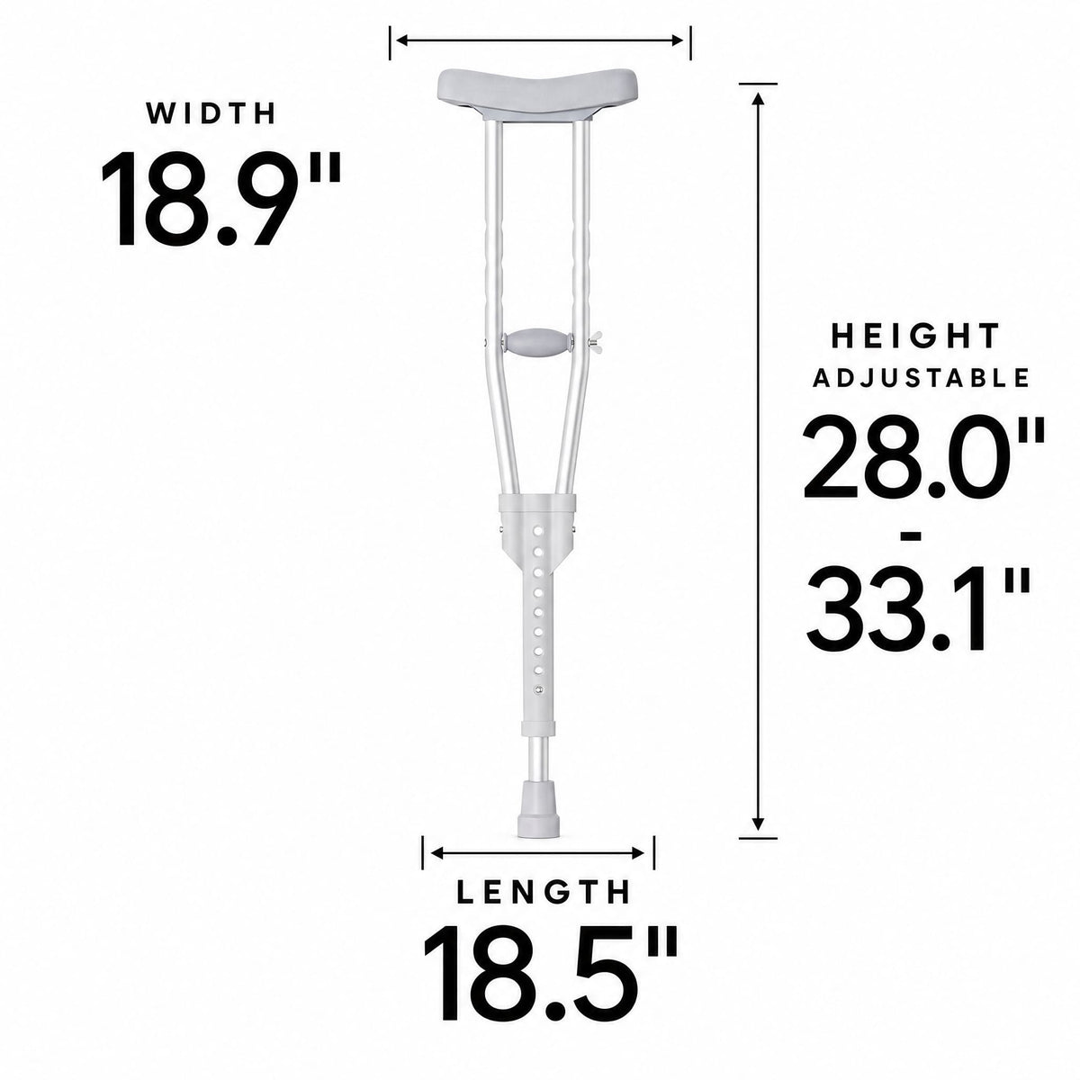DeepTita Adjustable Underarm Crutches S3 for modern home mobility, recovery, and everyday confidence