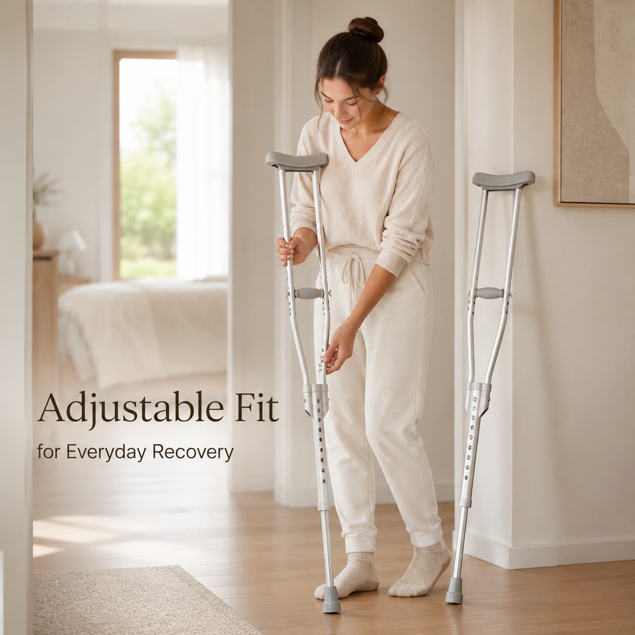 DeepTita Adjustable Underarm Crutches S3 for modern home mobility, recovery, and everyday confidence