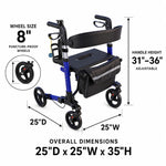DeepTita All-Terrain Foldable Rollator Walker R3 for modern home mobility, recovery, and everyday confidence