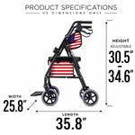 DeepTita American Flag 2-in-1 Rollator Transport Chair R5 for modern home mobility, recovery, and everyday confidence