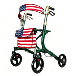 DeepTita American Flag Foldable Rollator Walker with Seat R1 for modern home mobility, recovery, and everyday confidence