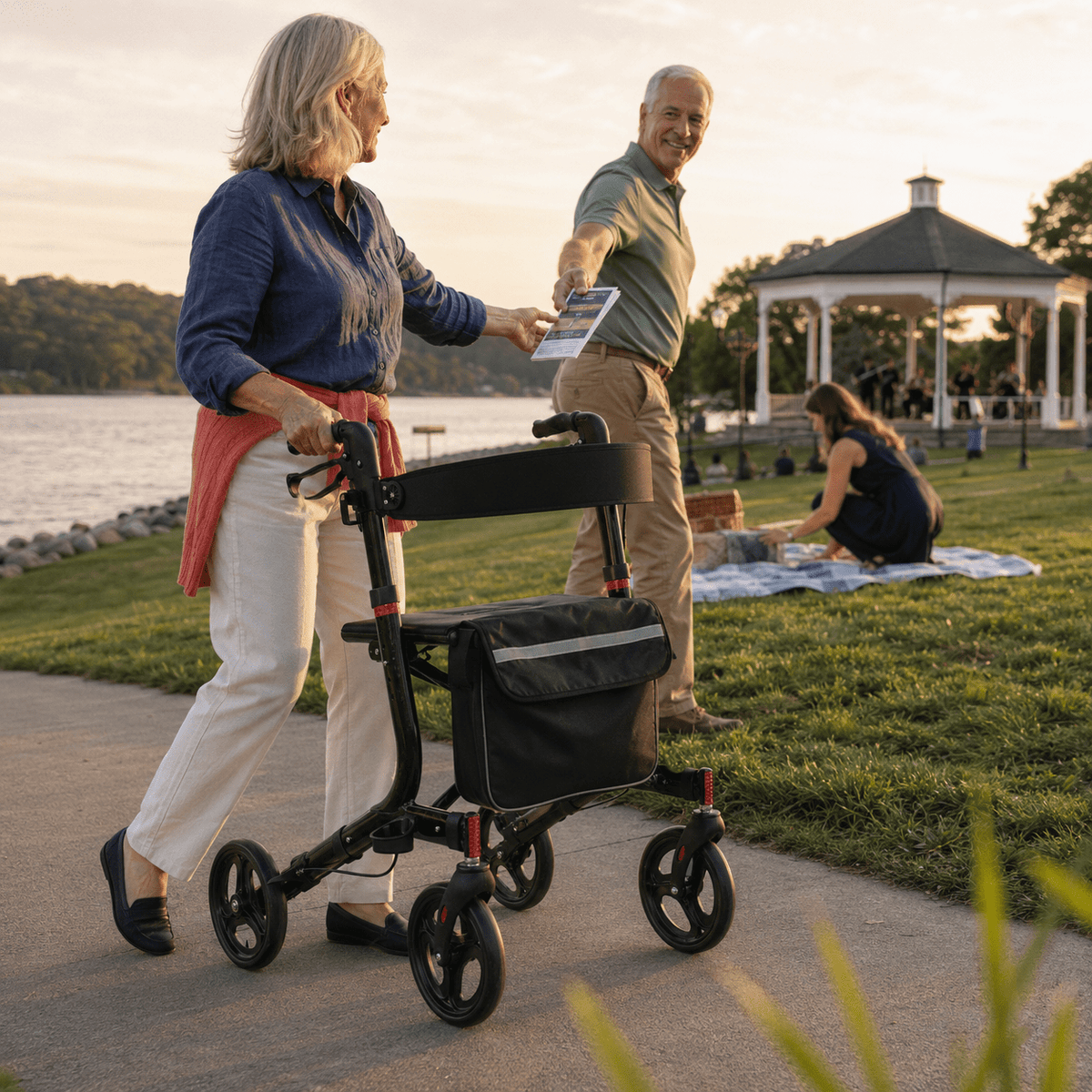 DeepTita Foldable Rollator Walker with Seat R1 for modern home mobility, recovery, and everyday confidence