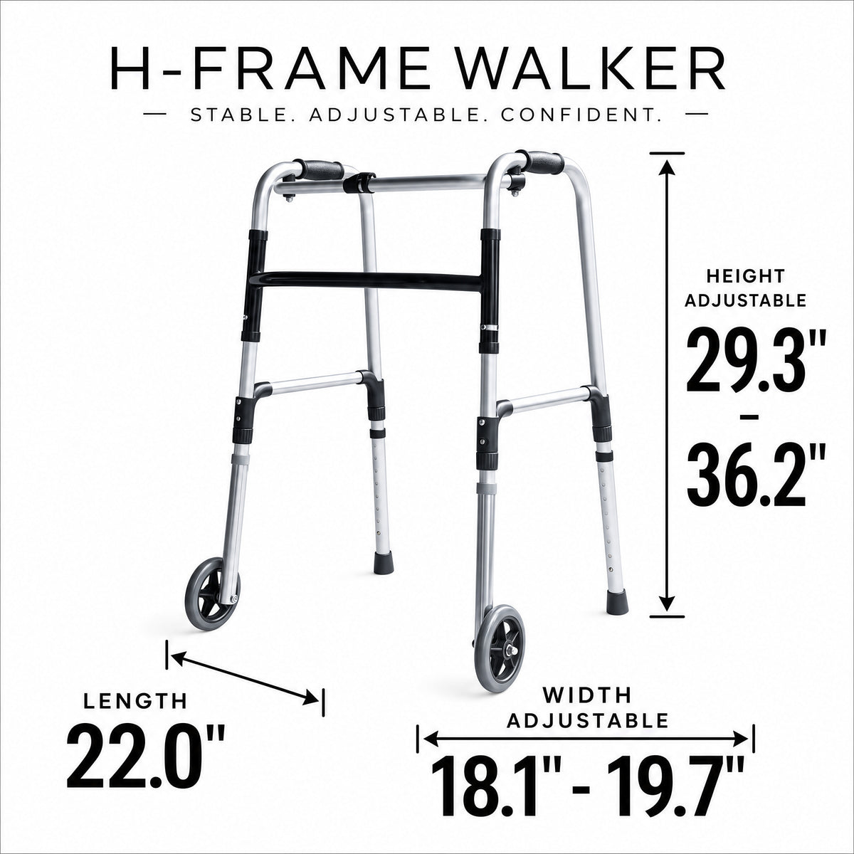 DeepTita Lightweight Folding Walker with Front Wheels S5 for modern home mobility, recovery, and everyday confidence