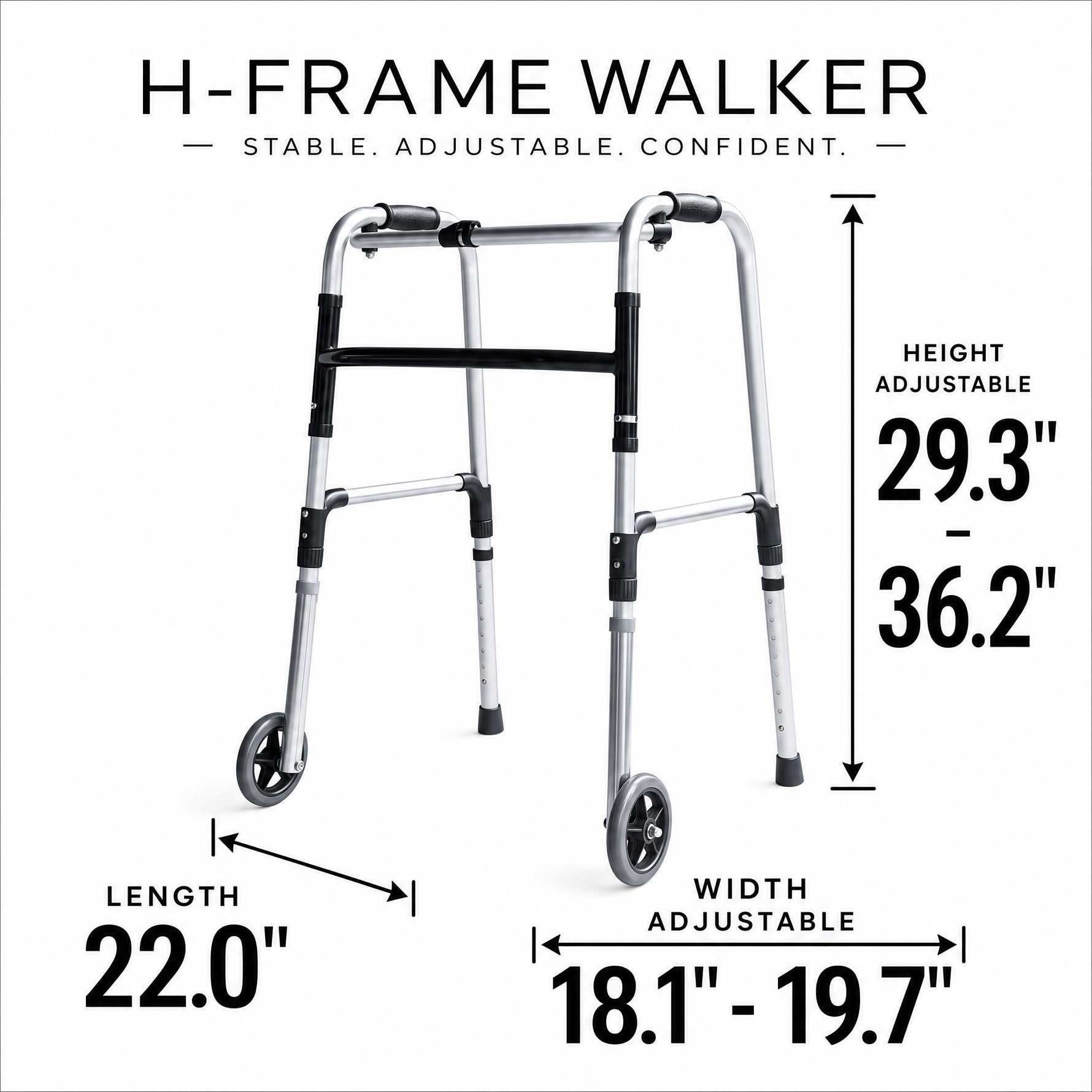 DeepTita Lightweight Folding Walker with Front Wheels S5 for modern home mobility, recovery, and everyday confidence