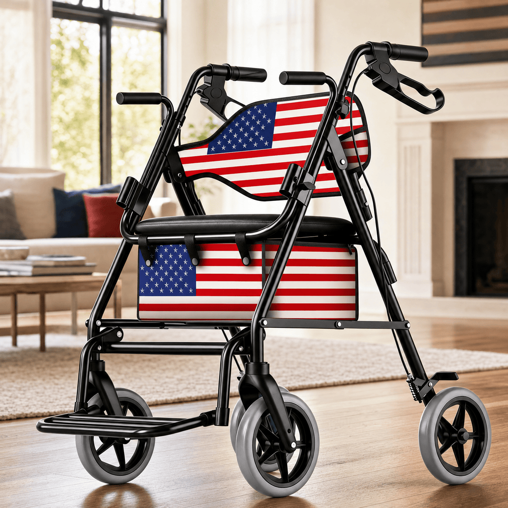 DeepTita 2-in-1 Rollator Walker & Transport Chair for Seniors for modern home mobility, recovery, and everyday confidence