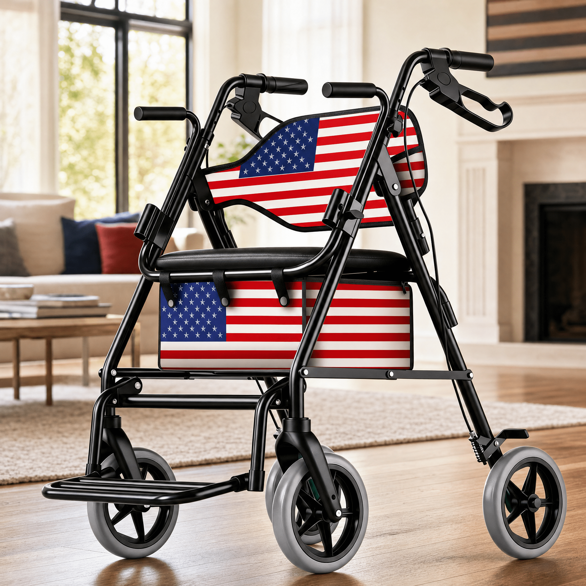DeepTita 2-in-1 Rollator Walker & Transport Chair for Seniors for modern home mobility, recovery, and everyday confidence