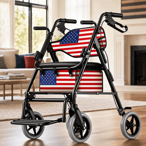DeepTita 2-in-1 Rollator Walker & Transport Chair for Seniors for modern home mobility, recovery, and everyday confidence