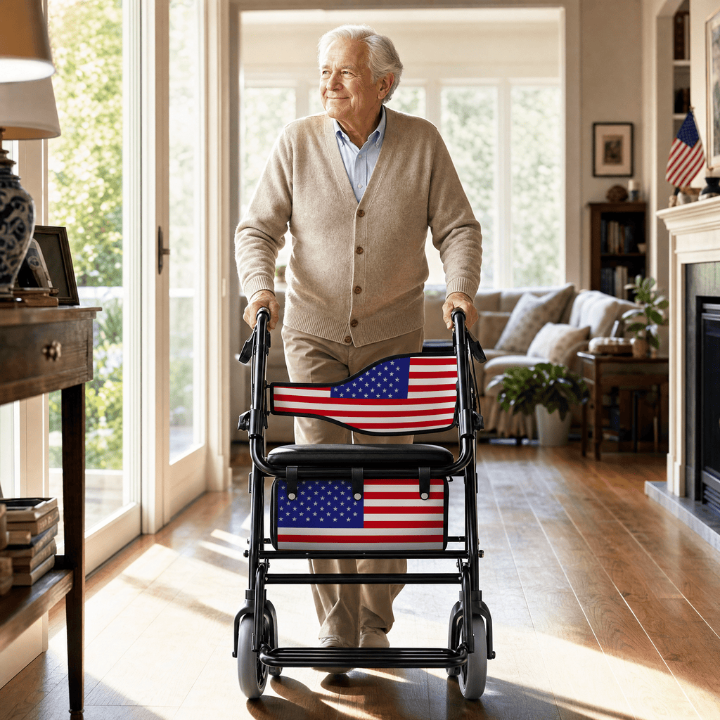 DeepTita 2-in-1 Rollator Walker & Transport Chair for Seniors for modern home mobility, recovery, and everyday confidence