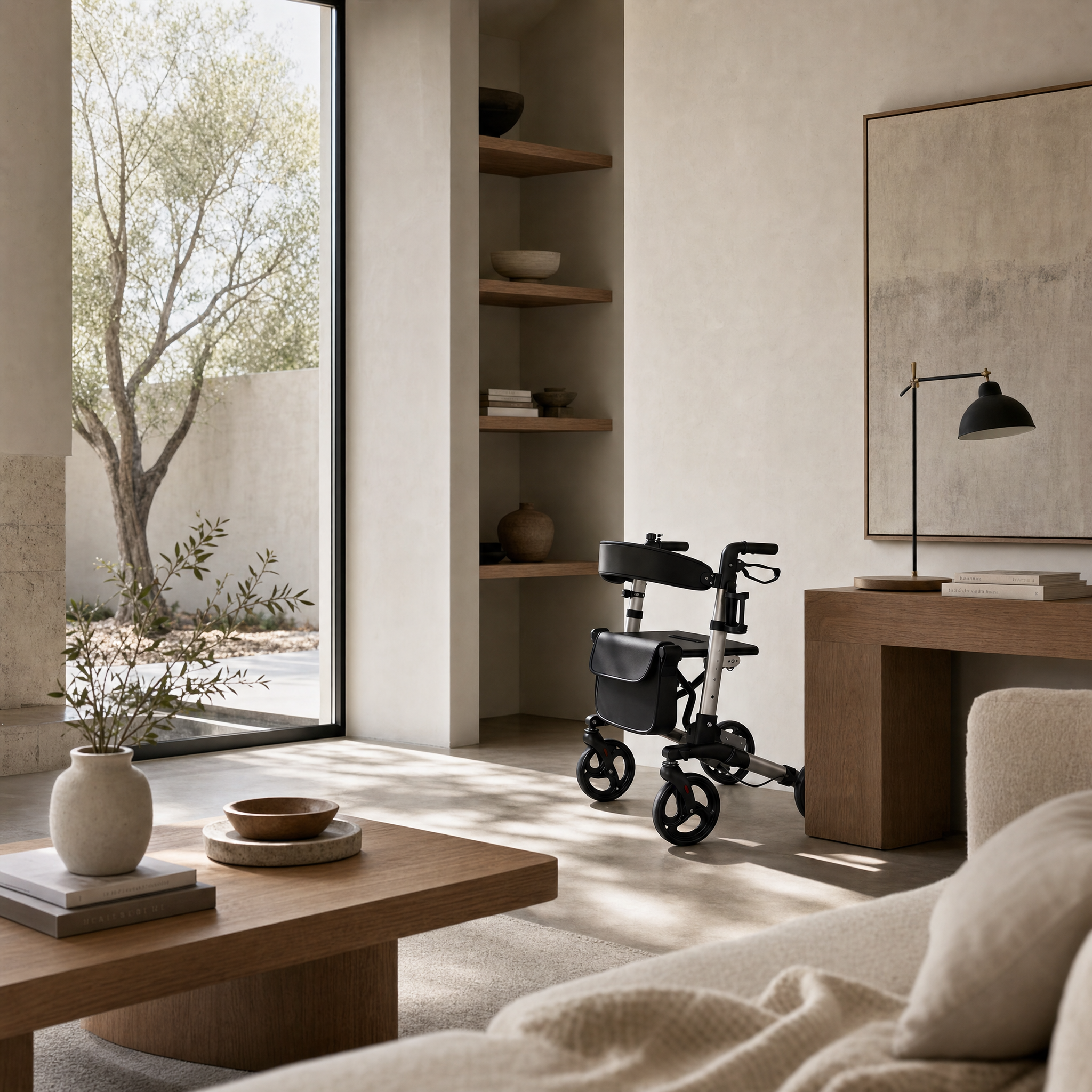 DeepTita Foldable Rollator Walker with Seat