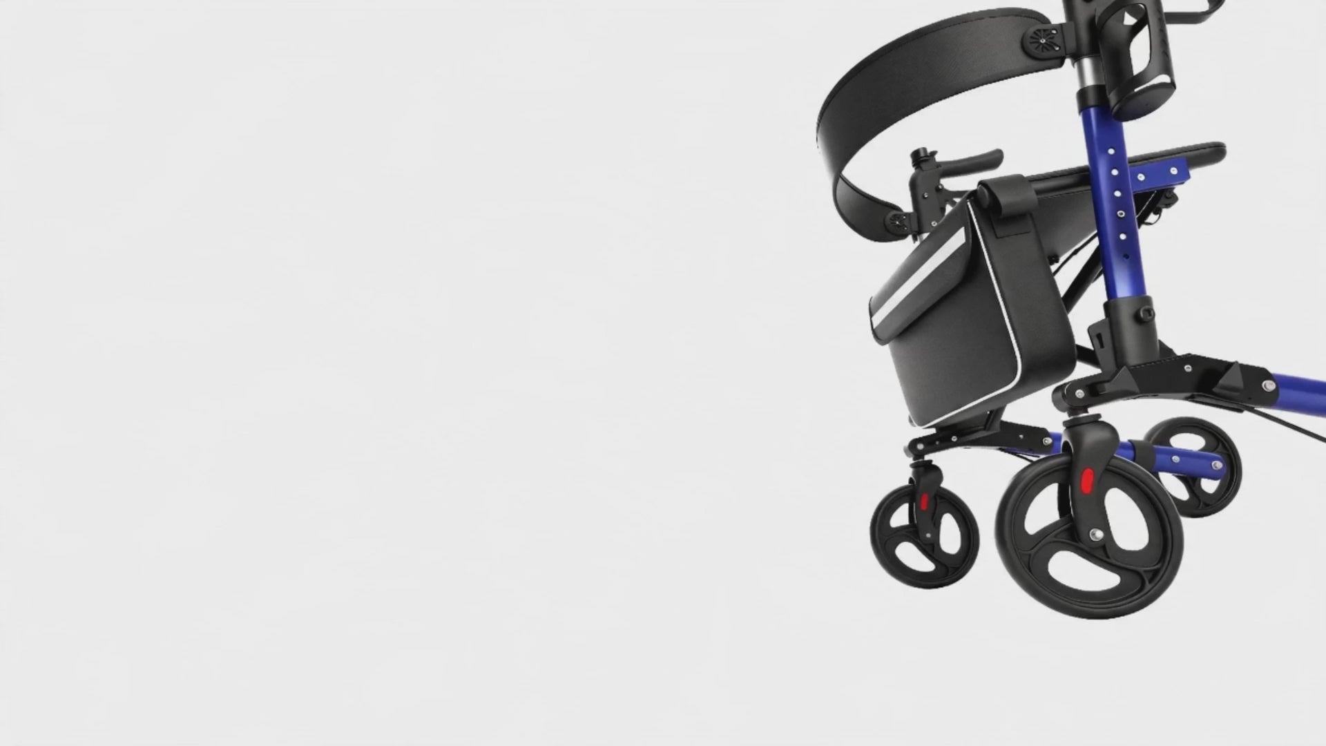 DeepTita All-Terrain Foldable Rollator Walker with Seat