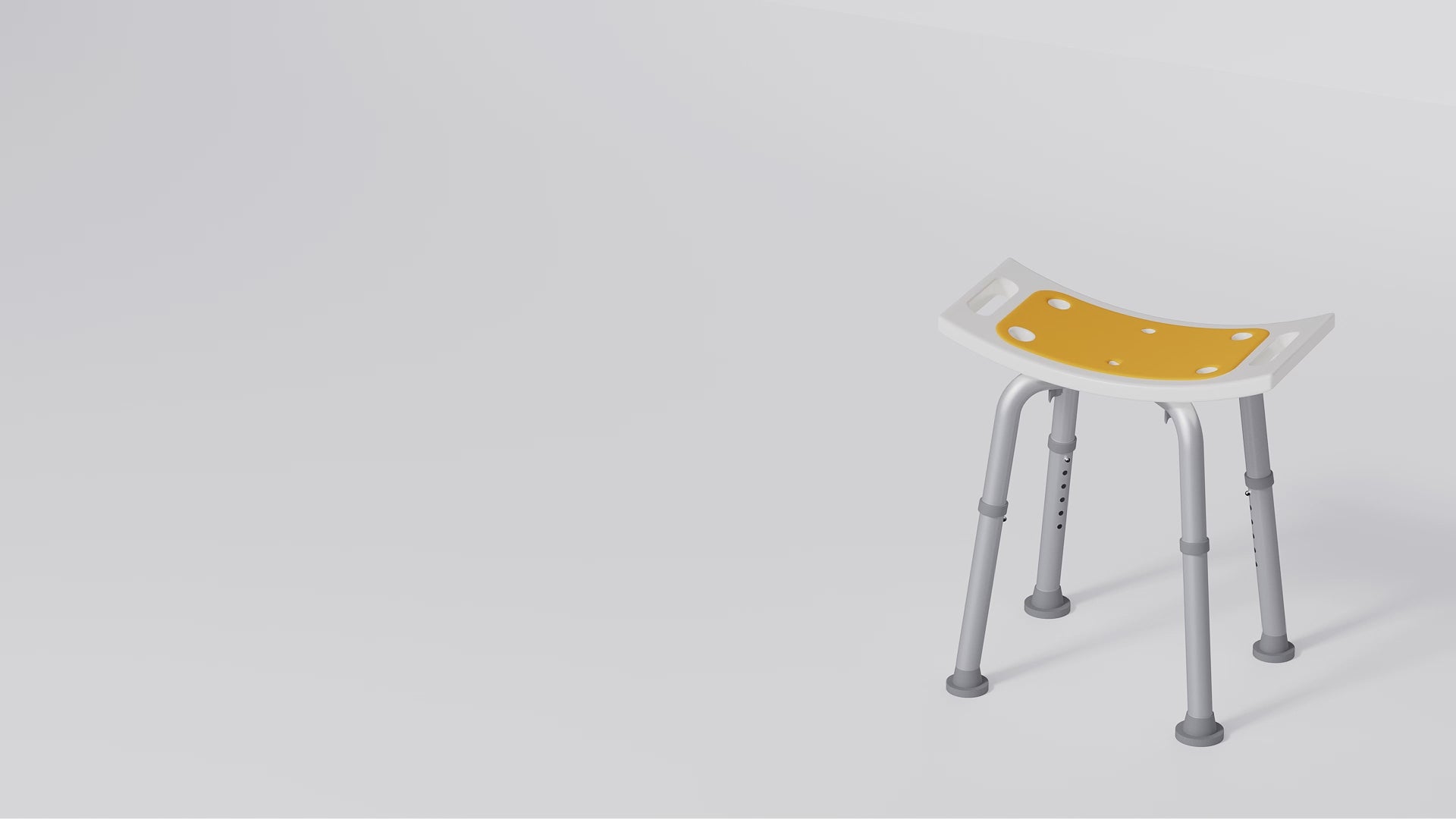 DeepTita Adjustable Shower Stool for Small Bathrooms