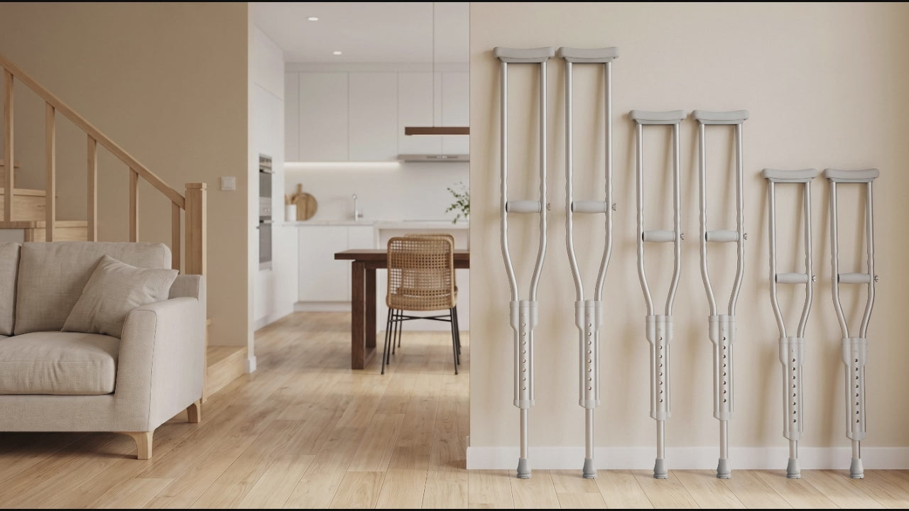 DeepTita Lightweight Adjustable Underarm Crutches